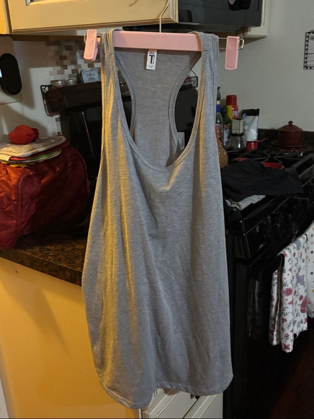 Xxl Light Gray Racerback Tank